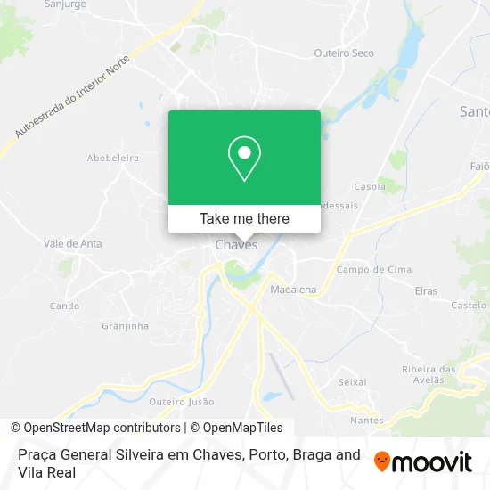 Praça General Silveira em Chaves map