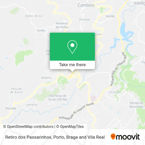 Retiro dos Passarinhos map