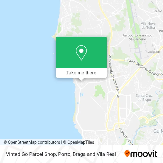 Vinted Go Parcel Shop map