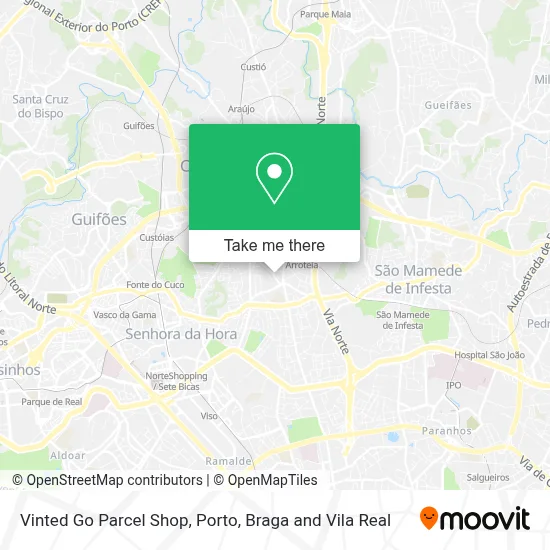 Vinted Go Parcel Shop map