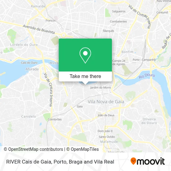RIVER Cais de Gaia map