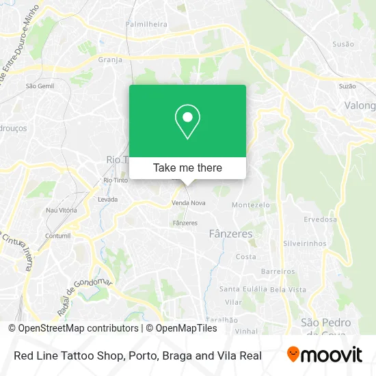 Red Line Tattoo Shop map