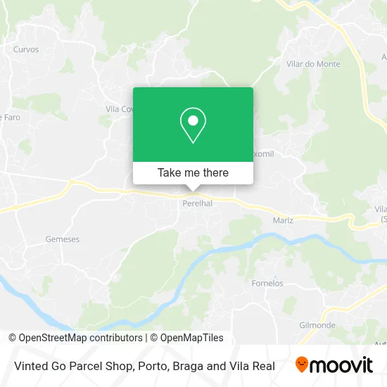 Vinted Go Parcel Shop map