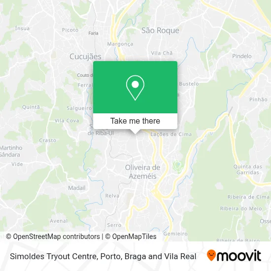 Simoldes Tryout Centre map