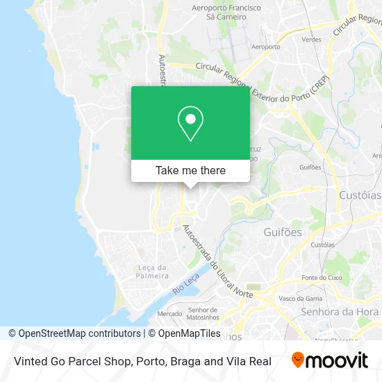 Vinted Go Parcel Shop map