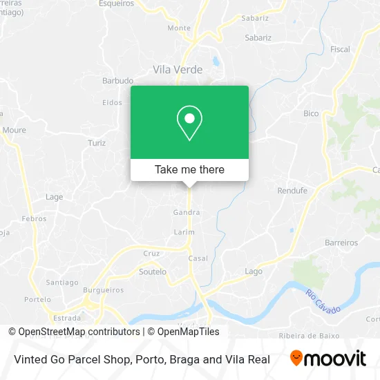 Vinted Go Parcel Shop map