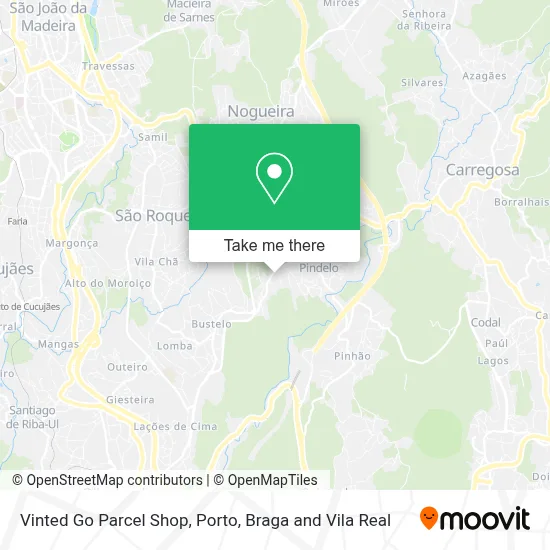 Vinted Go Parcel Shop map