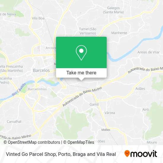 Vinted Go Parcel Shop map