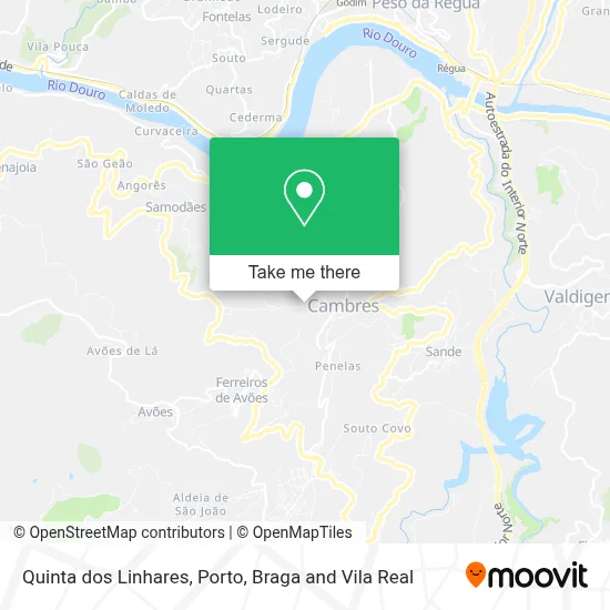 Quinta dos Linhares map