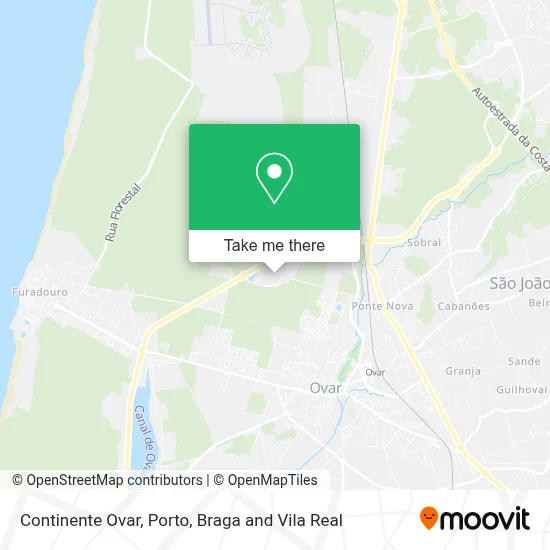 Continente Ovar map