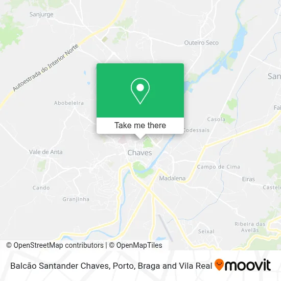 Balcão Santander Chaves map