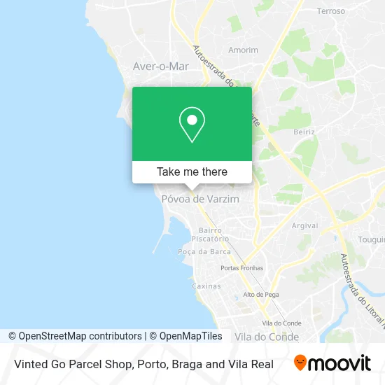 Vinted Go Parcel Shop map