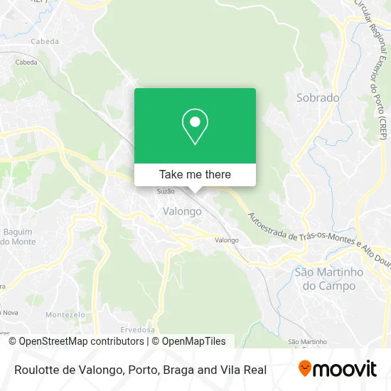 Roulotte de Valongo mapa