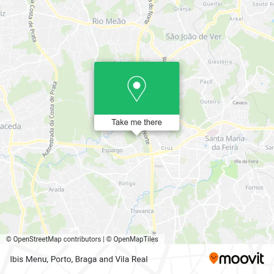 Ibis Menu map