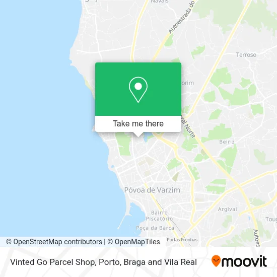 Vinted Go Parcel Shop map