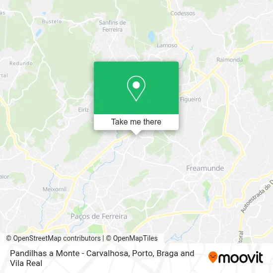 Pandilhas a Monte - Carvalhosa map