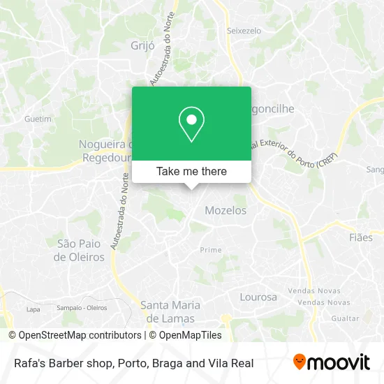 Rafa's Barber shop map