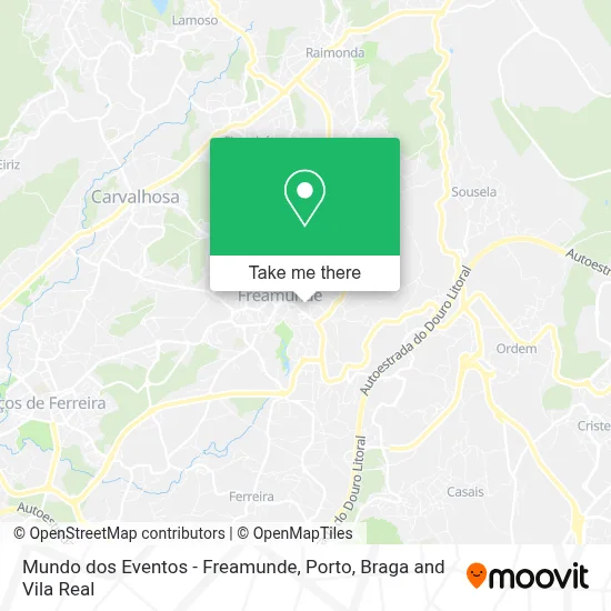 Mundo dos Eventos - Freamunde map