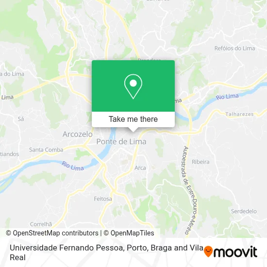 Universidade Fernando Pessoa map