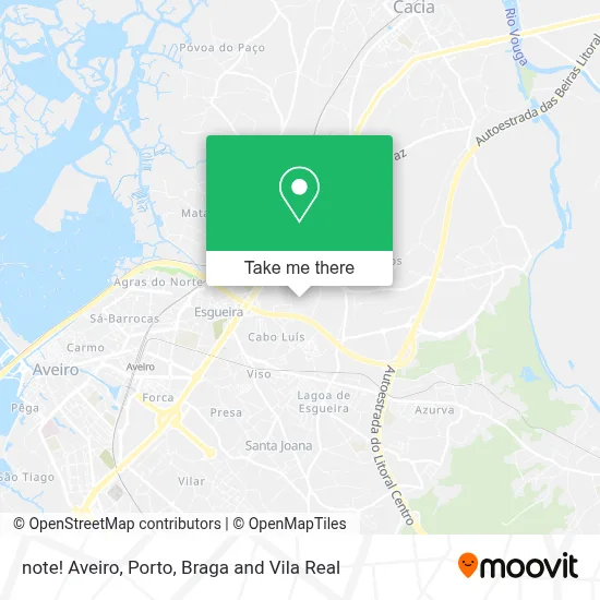 note! Aveiro map