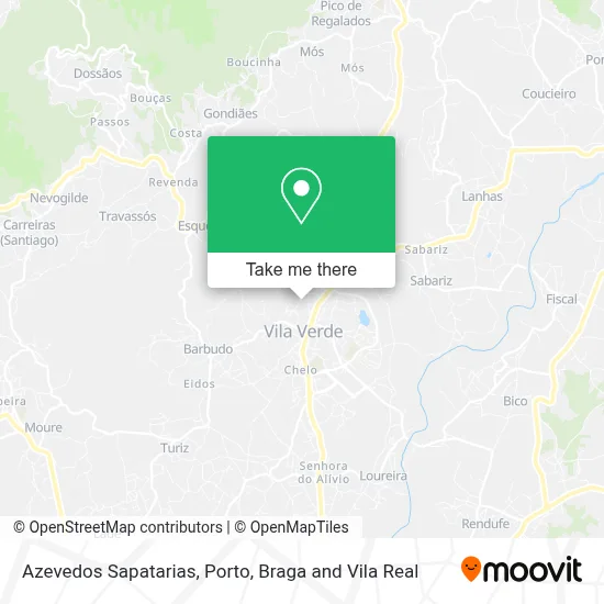 Azevedos Sapatarias map