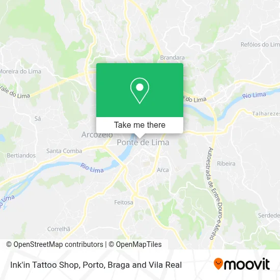 Ink'in Tattoo Shop map