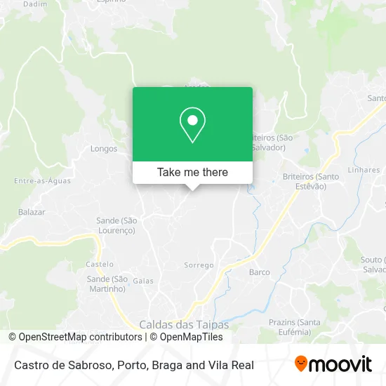 Castro de Sabroso map