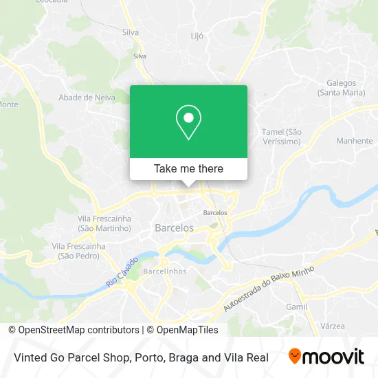 Vinted Go Parcel Shop map