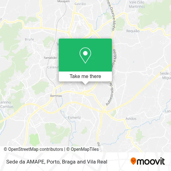 Sede da AMAPE map