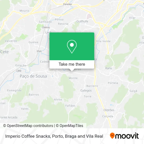 Imperio Coffee Snacks map