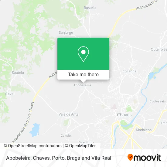 Abobeleira, Chaves map