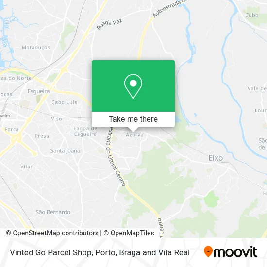 Vinted Go Parcel Shop map