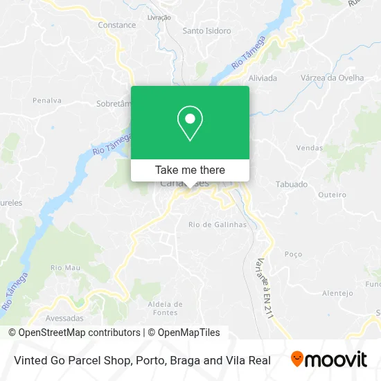 Vinted Go Parcel Shop map