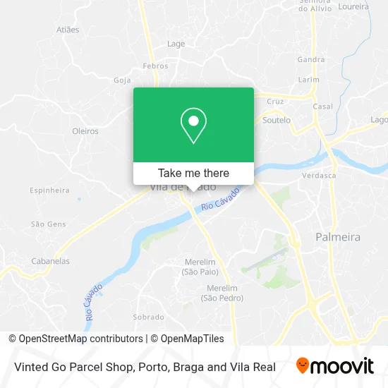 Vinted Go Parcel Shop map