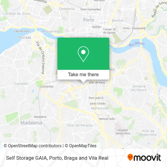 Self Storage GAIA map