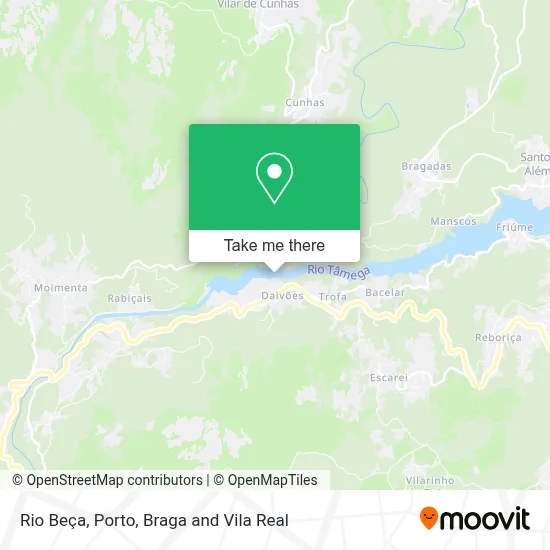 Rio Beça mapa