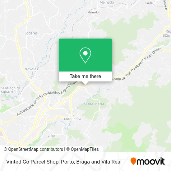 Vinted Go Parcel Shop map