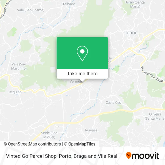 Vinted Go Parcel Shop map
