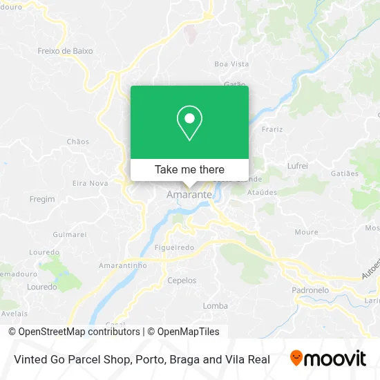 Vinted Go Parcel Shop map