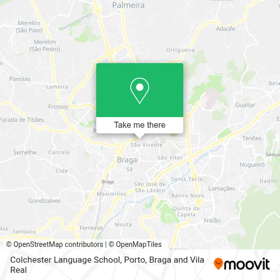 Colchester Language School map