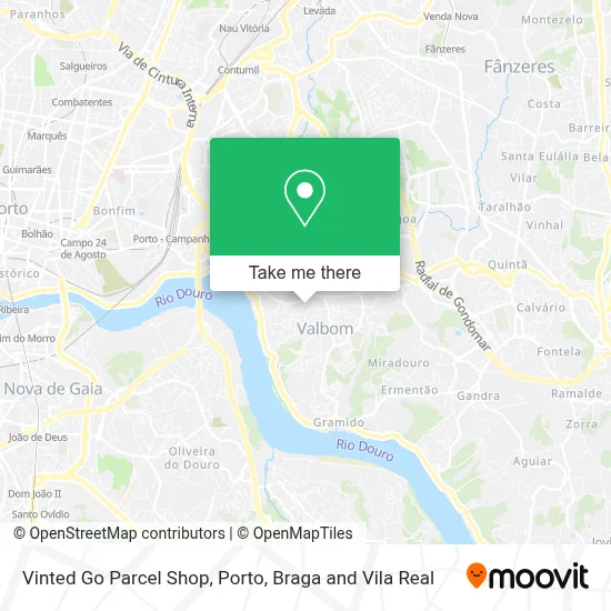 Vinted Go Parcel Shop map