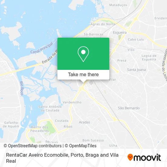 RentaCar Aveiro Ecomobile map