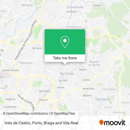 Inês de Castro map