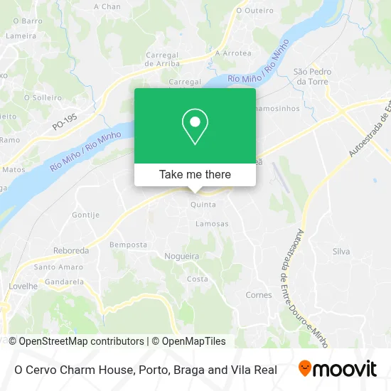 O Cervo Charm House map