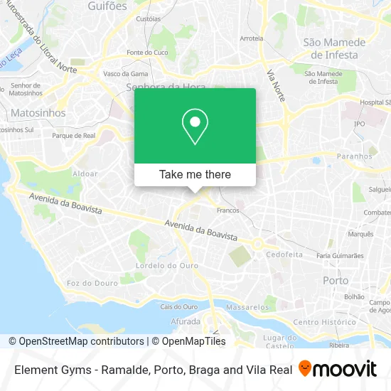 Element Gyms - Ramalde map