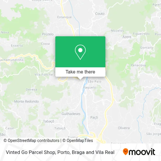Vinted Go Parcel Shop map