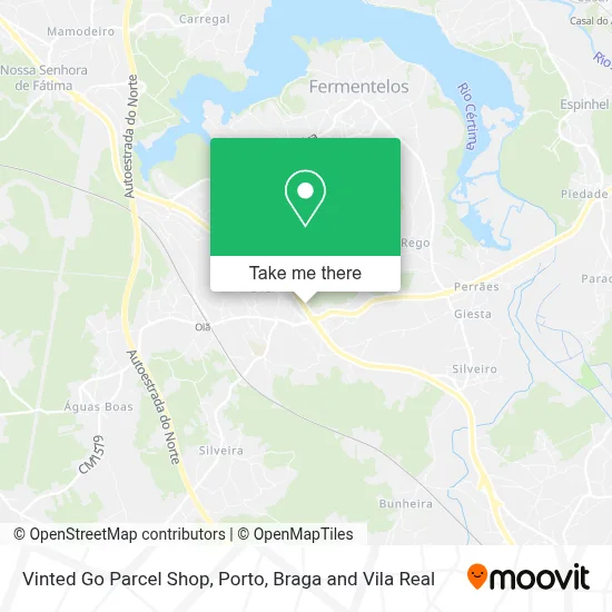 Vinted Go Parcel Shop map