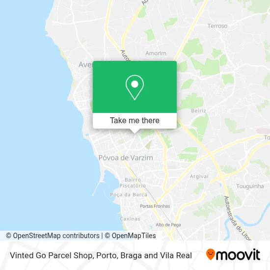 Vinted Go Parcel Shop map