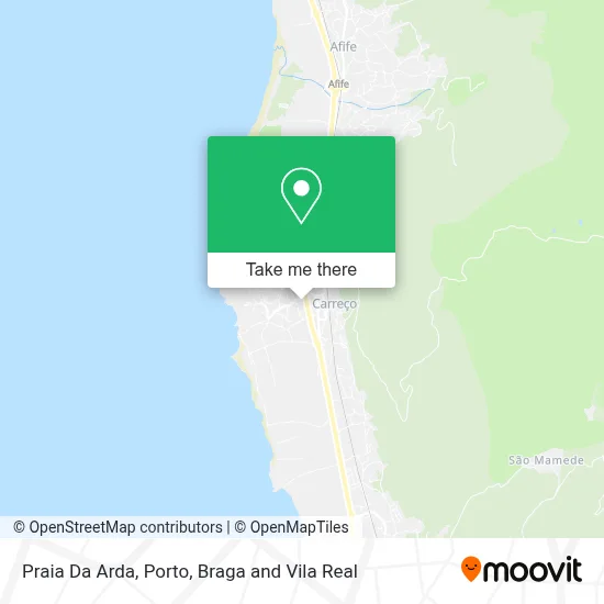 Praia Da Arda map
