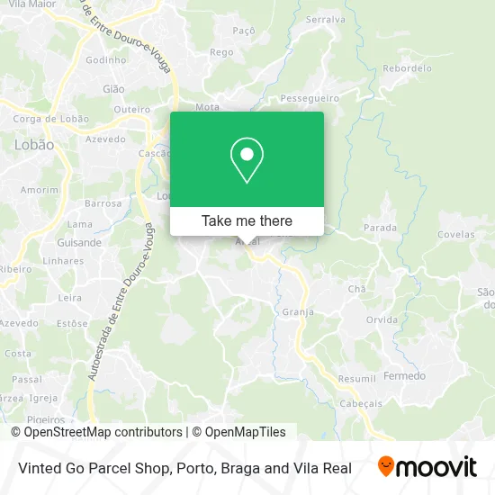 Vinted Go Parcel Shop map